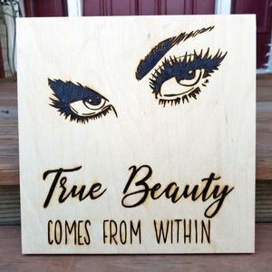 Custom wood burned art